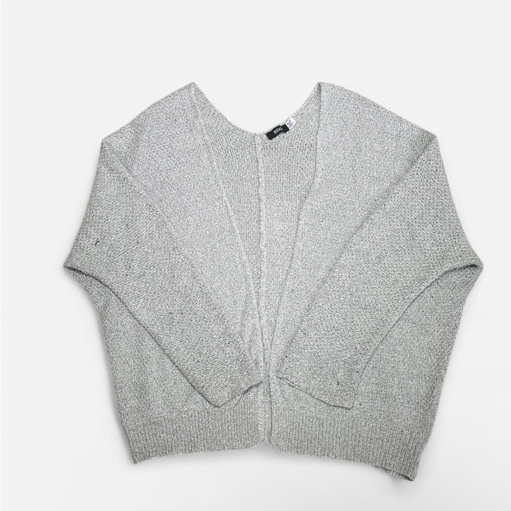 Cozy Grey Knit Women's Sweater - Unbranded